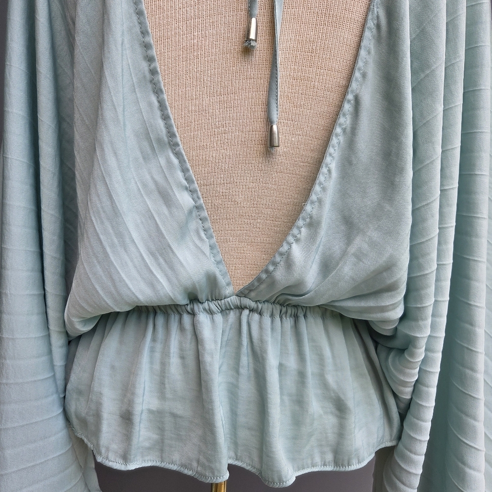 Free People Elouise Self-Tie Blouse Size-XS - Picture 10 of 13